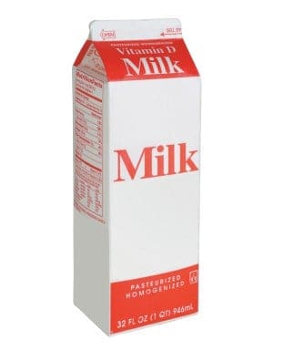 A carton of milk includes vitamin D for kids