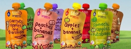 Baby food pouches including Fruit and veggie pouches