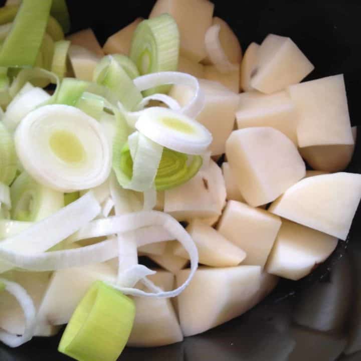 potato leek soup in the slow cooker