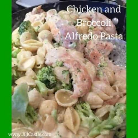 2 Pot Chicken and Broccoli Alfredo Pasta