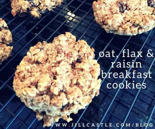 oat, flax & raisin breakfast cookies