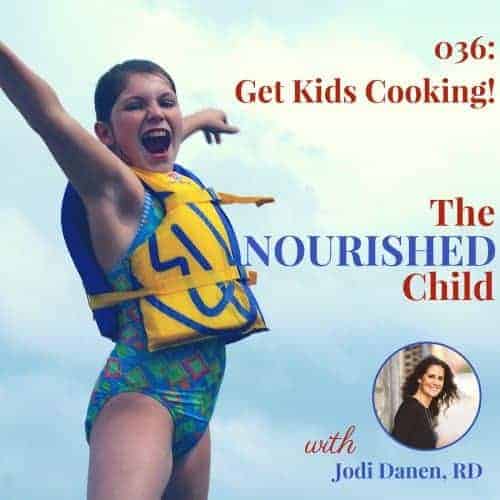 The Nourished Child podcast #36: Get kids cooking to increase food knowledge, self-esteem and autonomy with eating. Interview with Jodi Danen, creator of the Kids Create Club.