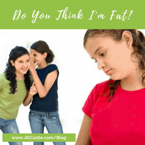 Girls whispering about another girl – Do you think I'm fat?