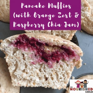 Pancake Muffins with Raspberry Chia Jam