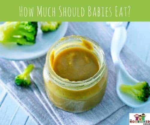 A picture of homemade broccoli baby food in the article, How Much Should Baby Eat? by Jill Castle, MS, RDN