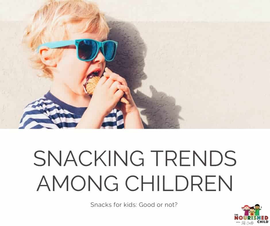 Boy eating an ice cream cone. Snacking trends among children by Jill Castle, MS, RDN