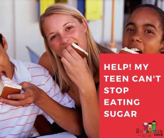 teens eating cake in Help! My Teen Can't Stop Eating Sugar