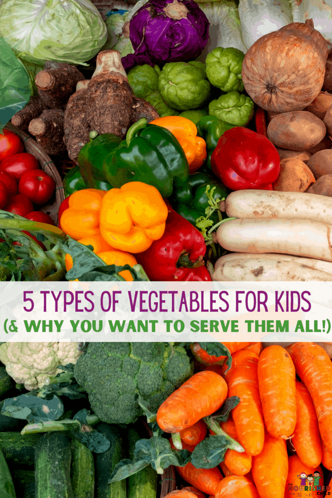 A variety of vegetables for kids