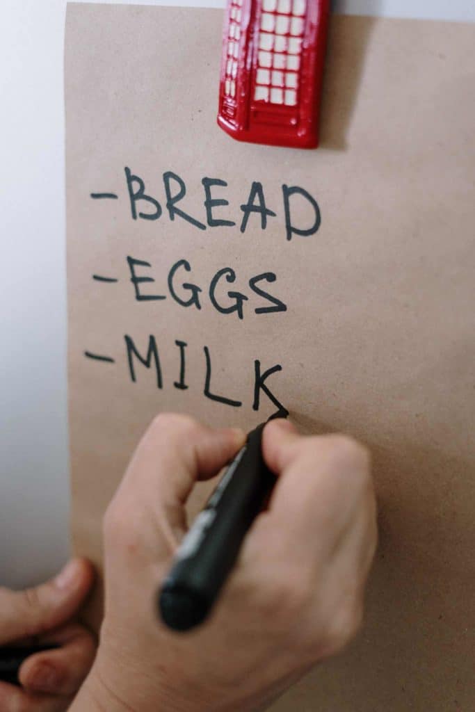 writing a list