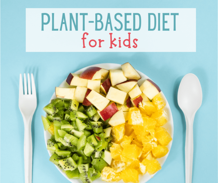 a plate of chopped fruit - a perfect dish for a plant-based diet for kids