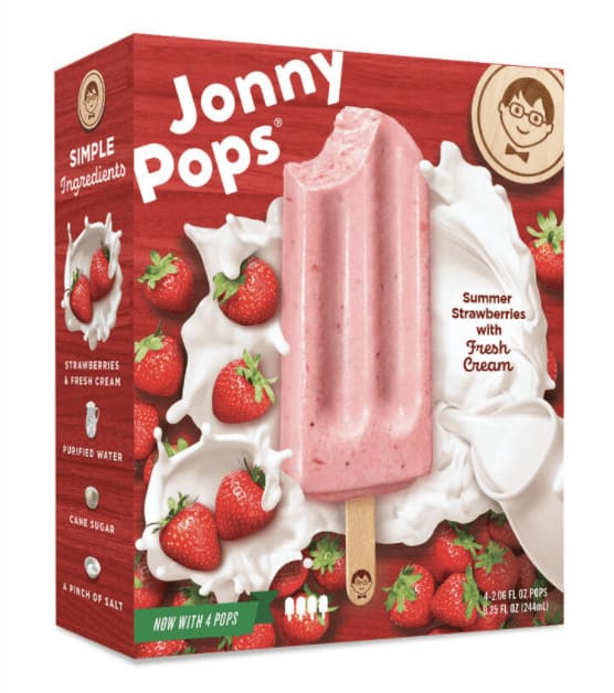 Jonny Pops Summer Strawberry Popsicle Bars