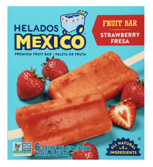 Helado Mexico Strawberry Fresas Paletas
