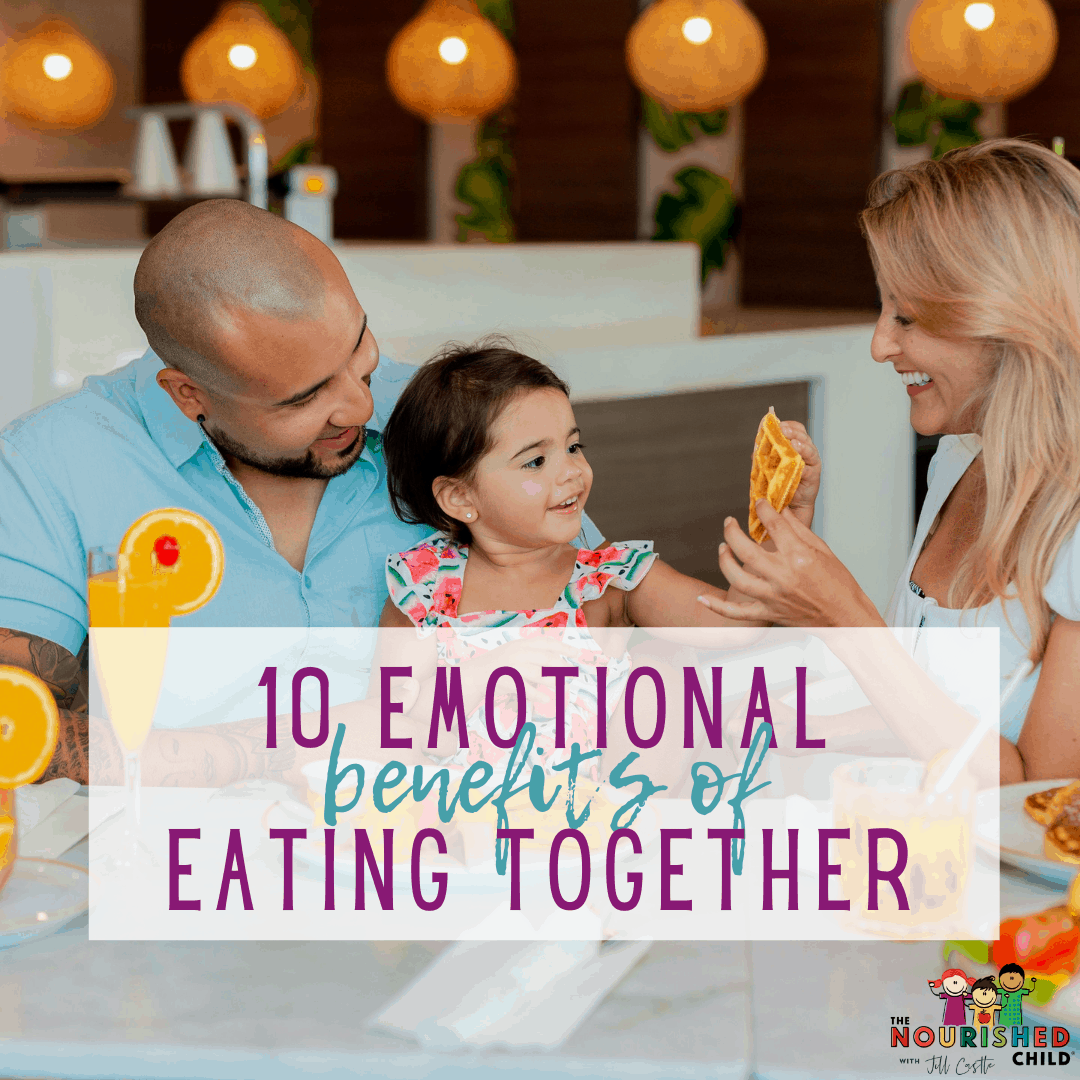 Learn about the emotional benefits of eating family dinner together (no matter the meal or how many people are home).