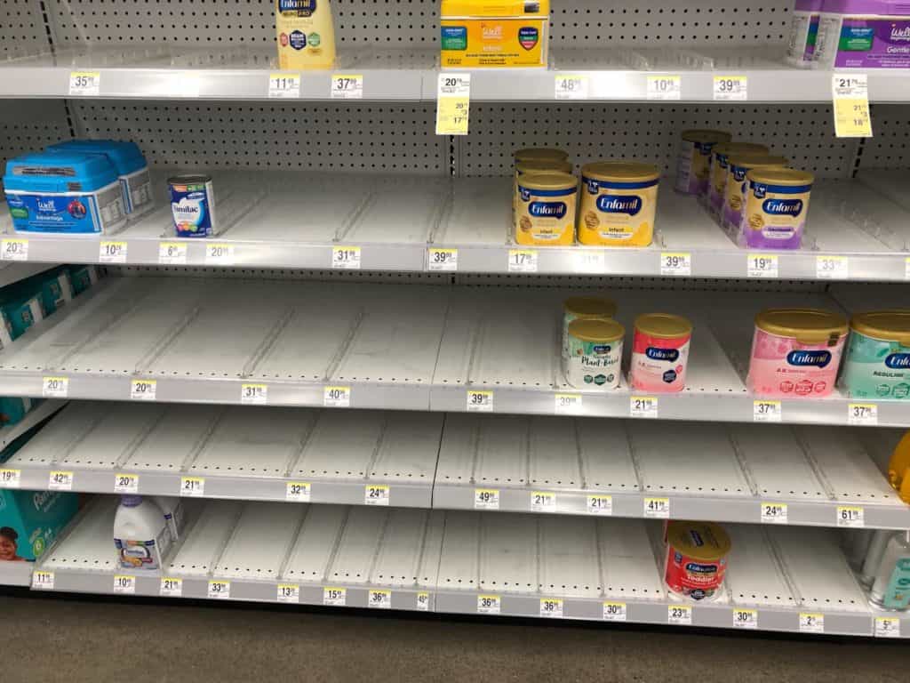 Baby formula shortages are commonplace in Wisconsin.