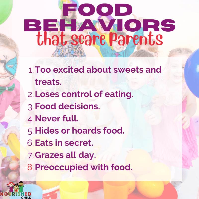 Food obsession behaviors in kids list.