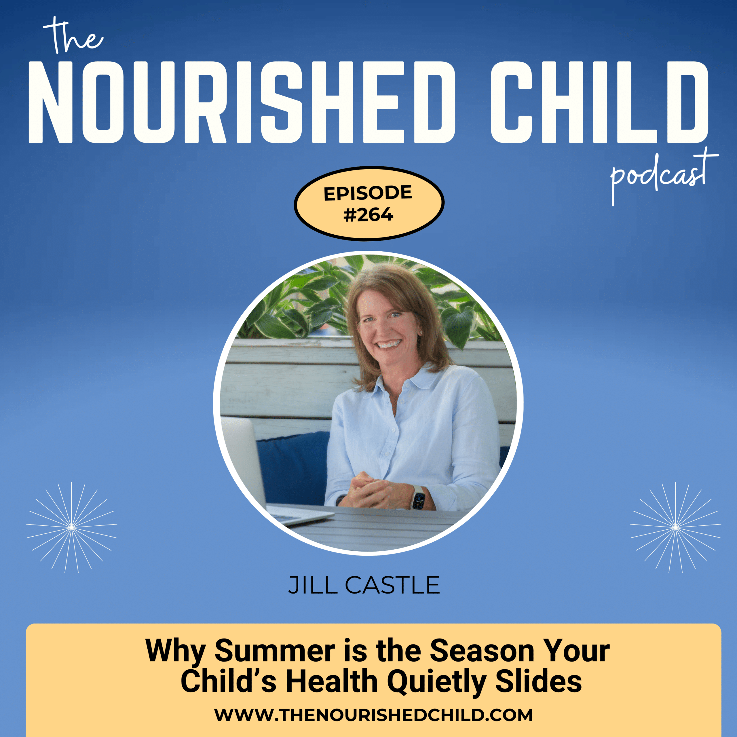 The Nourished Child podcast, Episode 264: Jill Castle, MS RDN, discusses 'Why Summer is the Season Your Child's Health Quietly Slides.'